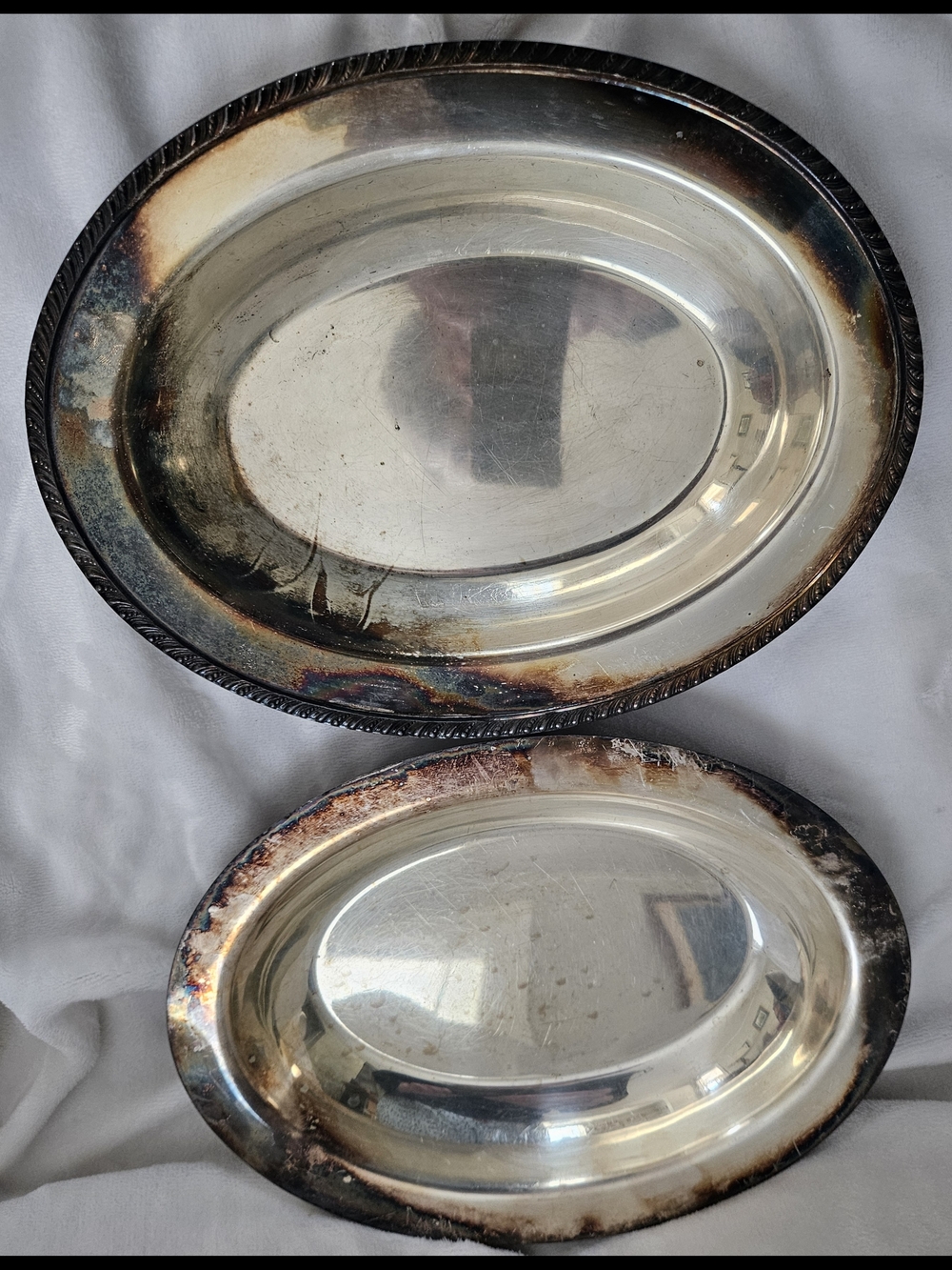 Vintage Silver Plated Oval Vegetable Serving Tray with Cover